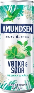 Amundsen Vodka & Soda bezinka + máta 6% 250ml plech